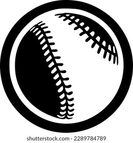 Baseball - Black and White Isolated Icon - Vector illustration