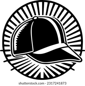 Baseball - Black and White Isolated Icon - Vector illustration