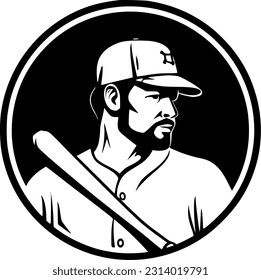 Baseball | Black and White Vector illustration