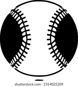 Baseball | Black and White Vector illustration