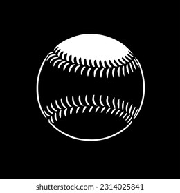 Baseball | Black and White Vector illustration