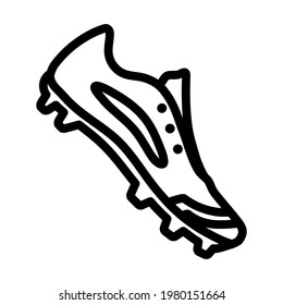 Baseball Boot Icon. Editable Bold Outline Design. Vector Illustration.