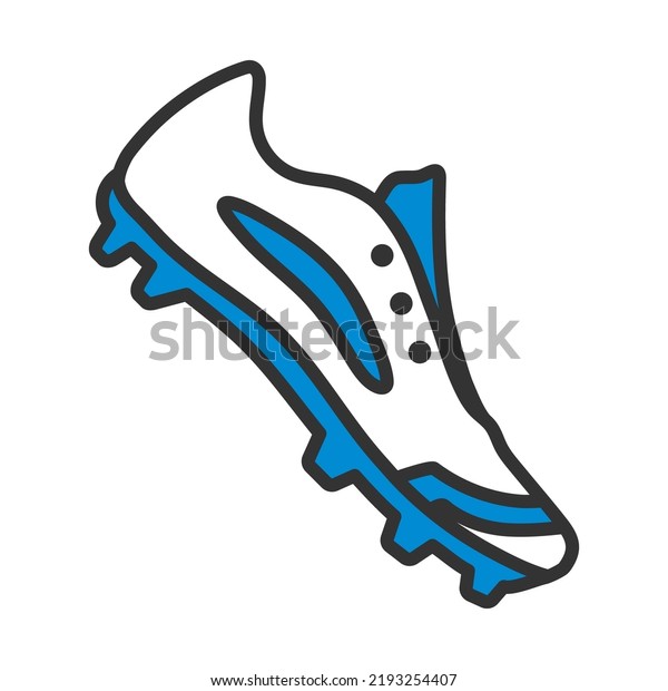 Baseball Boot Icon. Editable Bold Outline
With Color Fill Design. Vector
Illustration.