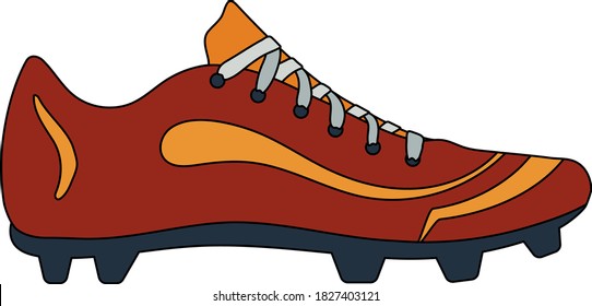 Baseball Boot Icon. Editable Outline With Color Fill Design. Vector Illustration.