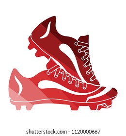 Baseball boot icon. Flat color design. Vector illustration.