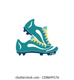 Baseball boot icon. Flat color design. Vector illustration.