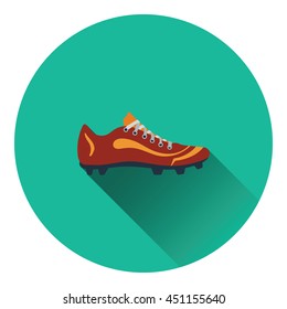 Baseball boot icon. Flat color design. Vector illustration.