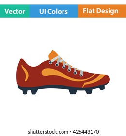 Baseball boot icon. Flat design. Vector illustration.