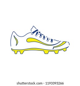 Baseball boot icon. Thin line design. Vector illustration.