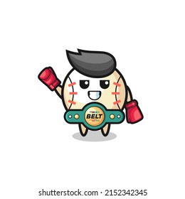 baseball boxer mascot character , cute design