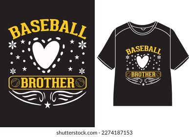 Baseball brother Cute T-Shirt Design svg