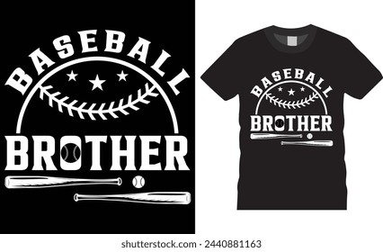 Baseball brother, Baseball t-shirt design. vector typography template. Baseball unique t-shirts design motivational quote. Baseball t shirts design ready for print , poster, banner, mug, pod,sticker.
 svg