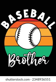 Baseball brother vector art design, eps file. design file for t-shirt. SVG, EPS cuttable design file