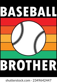 Baseball brother vector art design, eps file. design file for t-shirt. SVG, EPS cuttable design file