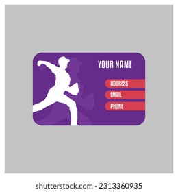 Baseball business card design illustration