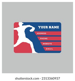 Baseball business card design illustration