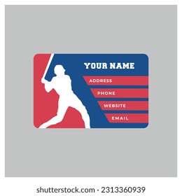 Baseball business card design illustration