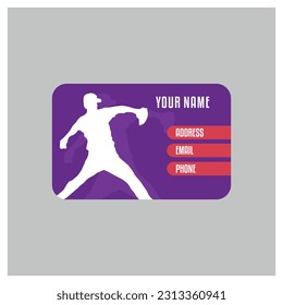 Baseball business card design illustration