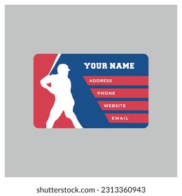 Baseball business card design illustration