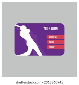 Baseball business card design illustration