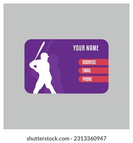 Baseball business card design illustration