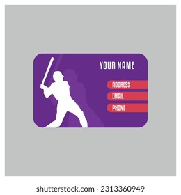 Baseball business card design illustration