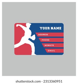 Baseball business card design illustration