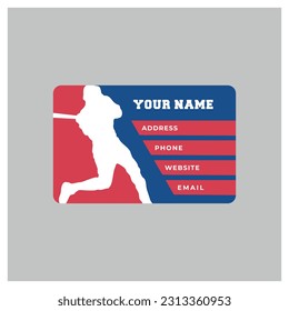 Baseball business card design illustration