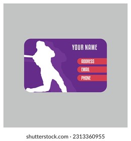 Baseball business card design illustration