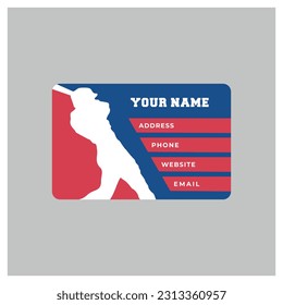 Baseball business card design illustration