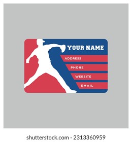 Baseball business card design illustration