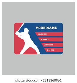 Baseball business card design illustration