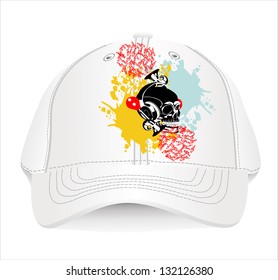  Baseball cap design template.