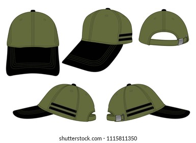 Baseball Cap Design Vector
: Double Tape