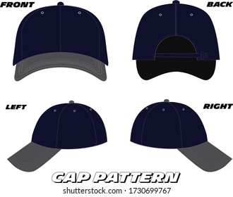 Baseball cap design vector template