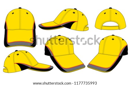 Baseball Cap Design (Yellow/Black/Grey)