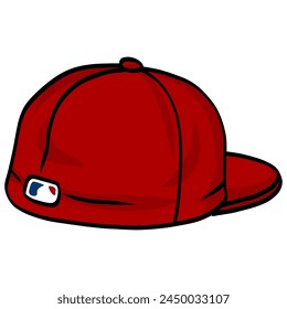 Gorra de béisbol Sombrero ajustado Icono de Vector de ilustración