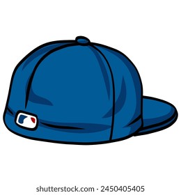 Baseball Cap Fitted Hat Illustration Vector Icon