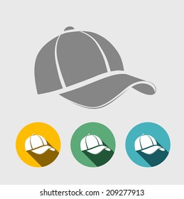 Baseball Cap in Flat Style. Vector illustration