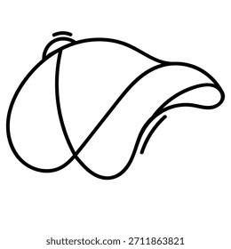 Gorra de béisbol, sombrero, ropa de trabajo, elemento aislado de Vector blanco y negro, elemento aislado de Vector dibujado a mano, dibujado a mano
