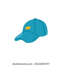 Baseball cap icon in flat color style. Sport cap vector illustration on white isolated background. Baseball cap business concept.