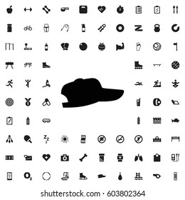 Baseball cap icon illustration isolated vector sign symbol. fitness icons vector set.