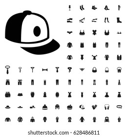 Baseball cap icon illustration isolated vector sign symbol. clothes icons vector set. on white background