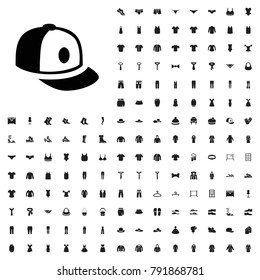 Baseball cap icon illustration isolated vector sign symbol. editable clothes icons vector set.