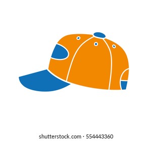 Baseball cap icon isolated.