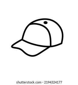 icono de la gorra de béisbol con diseño sencillo