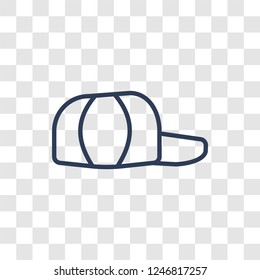 Baseball cap icon. Trendy linear Baseball cap logo concept on transparent background from Clothes collection