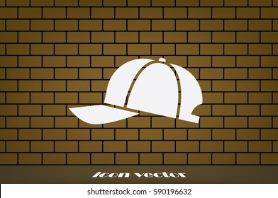 baseball cap icon vector