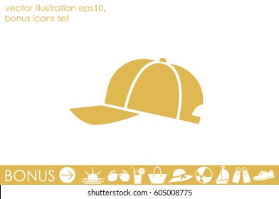 baseball cap icon vector