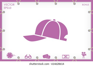 baseball cap icon vector